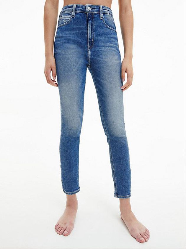 Blue Calvin Klein High Rise Skinny Ankle Women Jeans | DPKF-46031