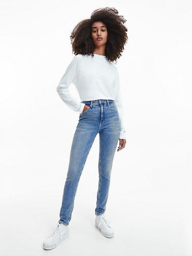 Blue Calvin Klein High Rise Skinny Women Jeans | OHDT-57832