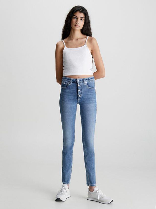 Blue Calvin Klein High Rise Skinny Women Jeans | NOHR-71958