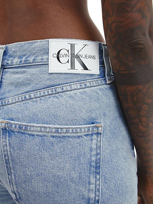 Blue Calvin Klein High Rise Straight Ankle Women Jeans | DOAU-73801