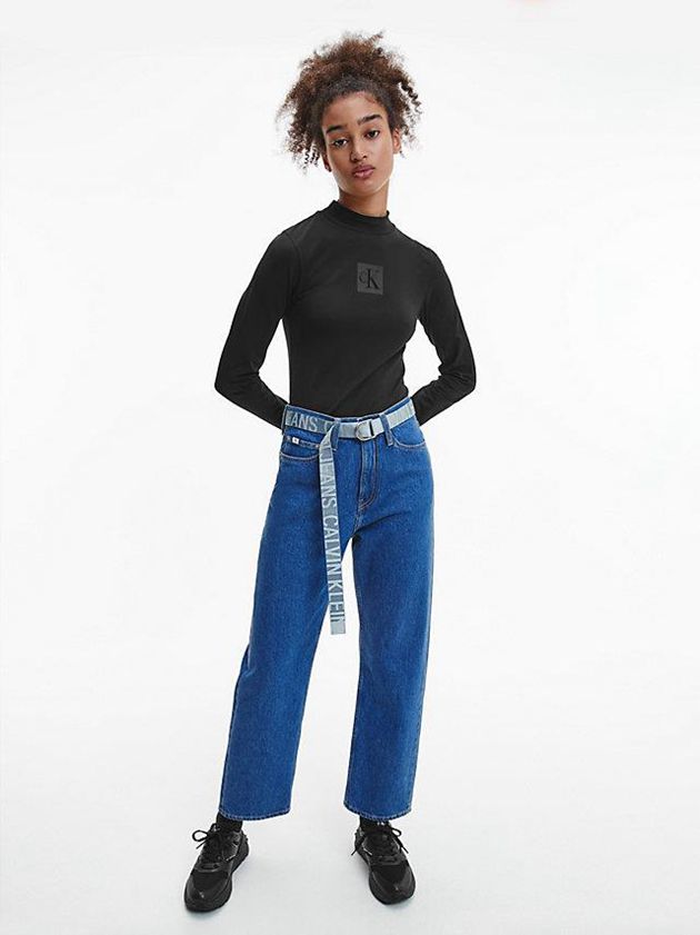 Blue Calvin Klein High Rise Straight Ankle Women Jeans | RKSJ-54937