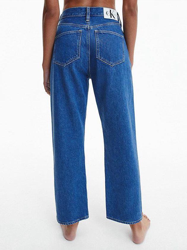 Blue Calvin Klein High Rise Straight Ankle Women Jeans | RKSJ-54937