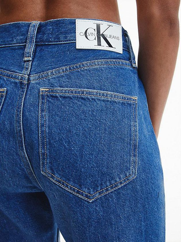 Blue Calvin Klein High Rise Straight Ankle Women Jeans | RKSJ-54937