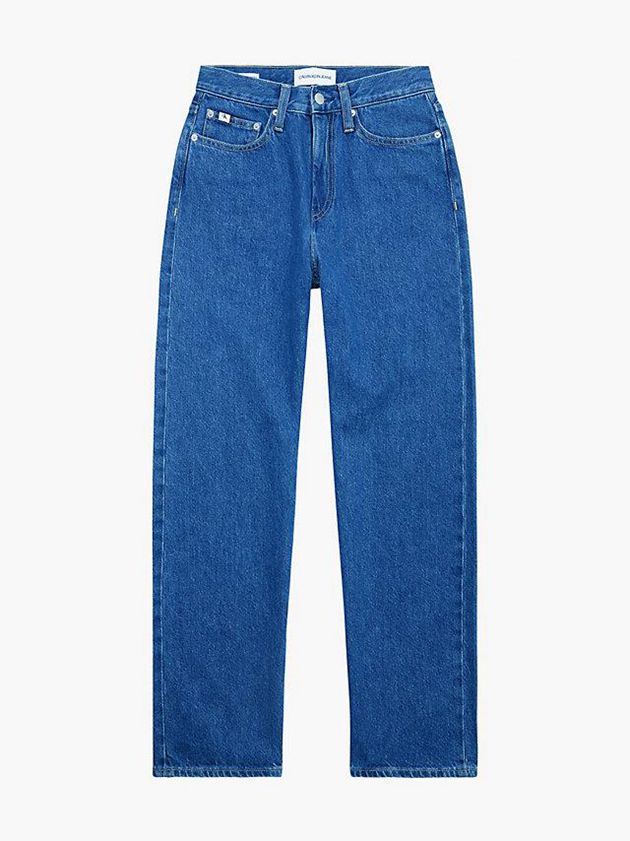 Blue Calvin Klein High Rise Straight Ankle Women Jeans | RKSJ-54937