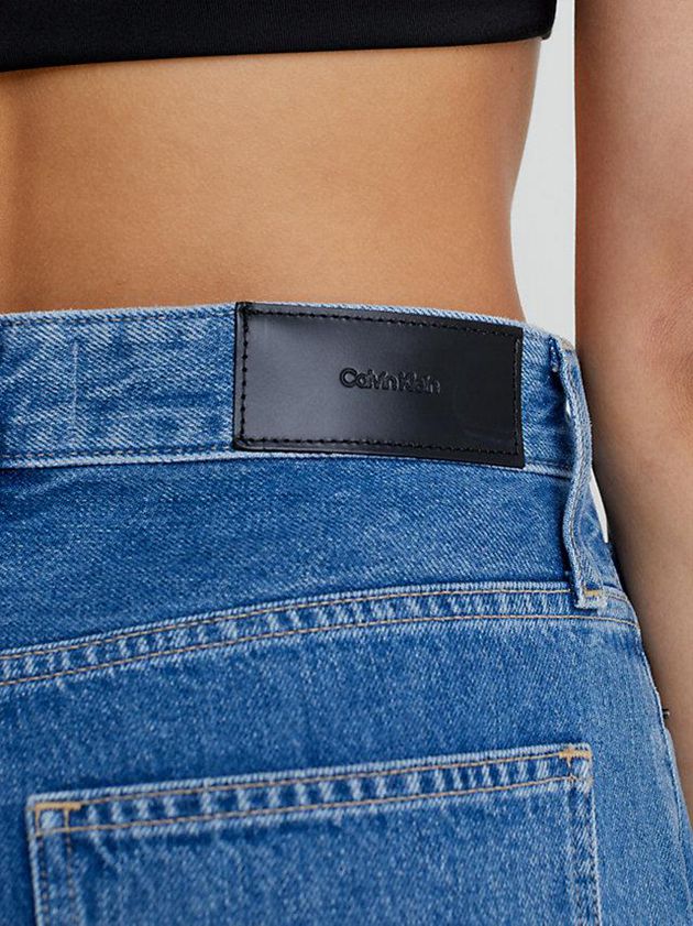Blue Calvin Klein High Rise Straight Ankle Women Jeans | KJMU-79504
