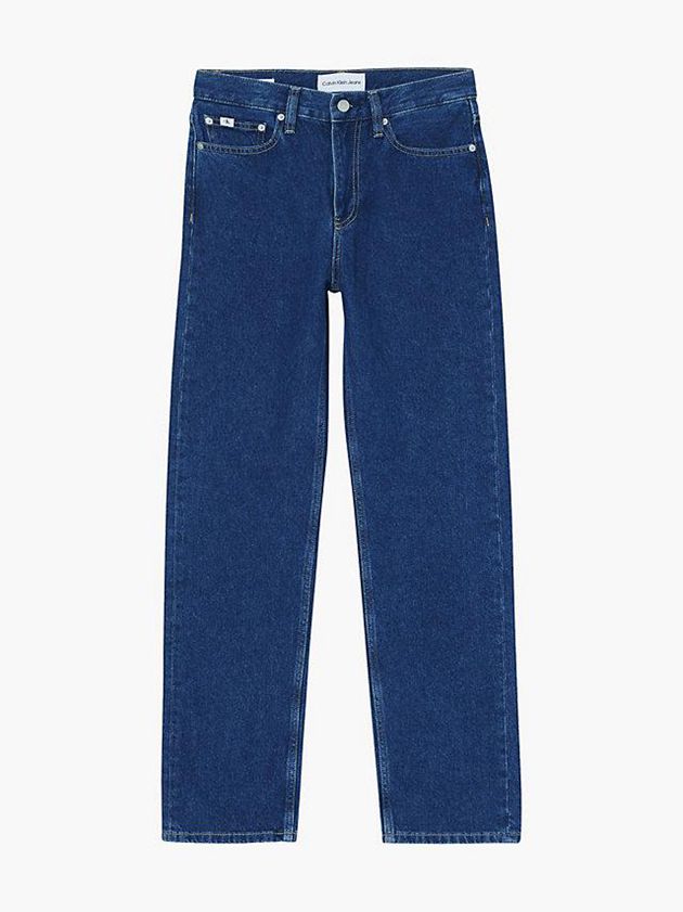 Blue Calvin Klein High Rise Straight Women Jeans | PZOY-70213