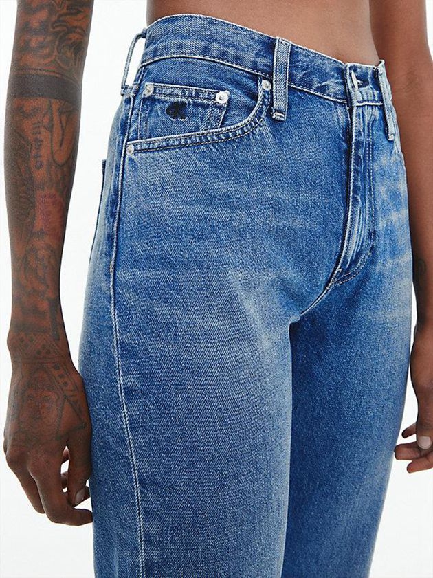 Blue Calvin Klein High Rise Straight Women Jeans | ANDR-27089