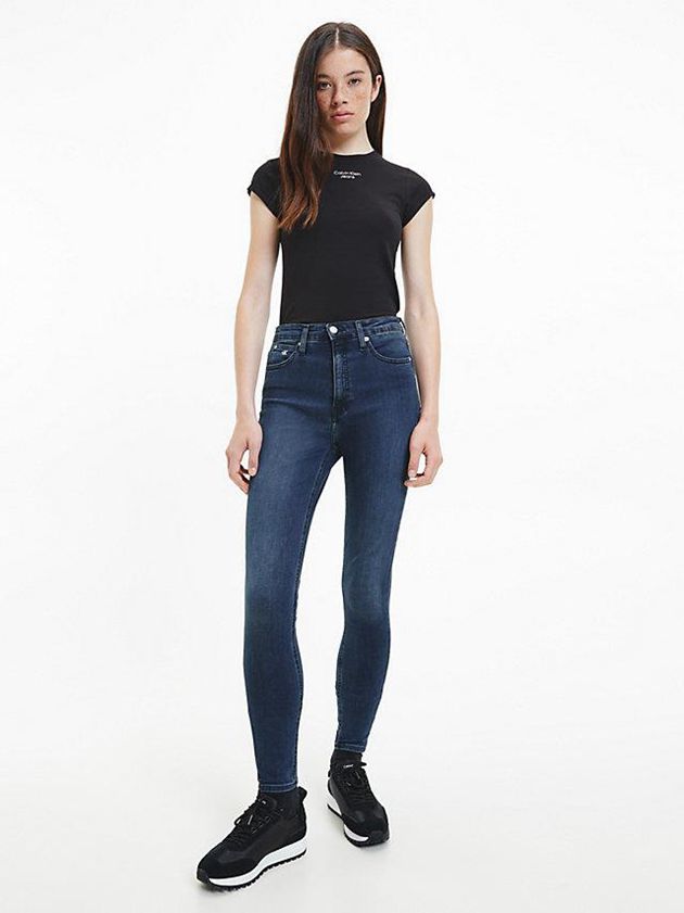 Blue Calvin Klein High Rise Super Skinny Ankle Women Jeans | PKLM-31905