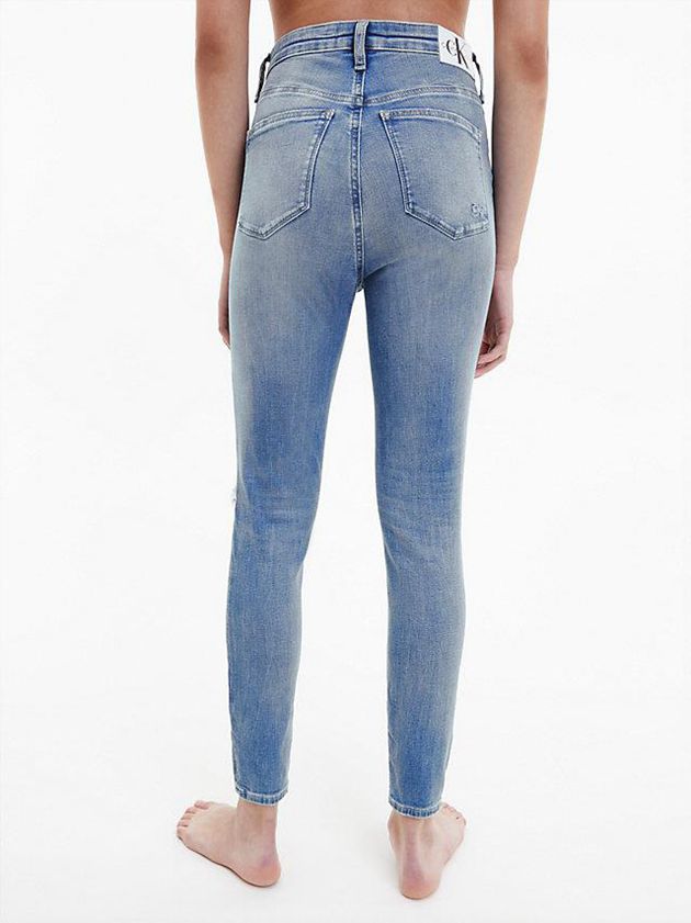 Blue Calvin Klein High Rise Super Skinny Ankle Women Jeans | NPIR-87610