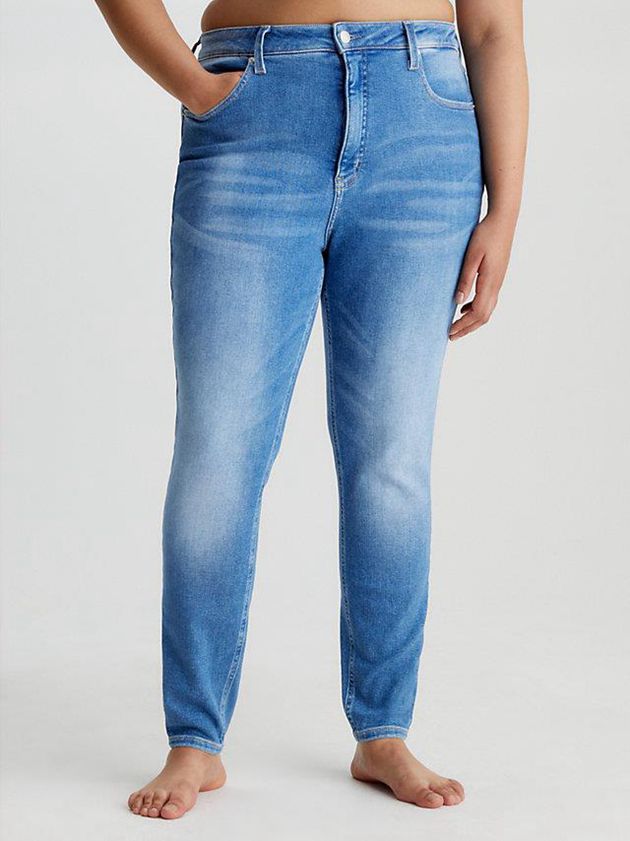 Blue Calvin Klein High Rise Super Skinny Ankle Women Jeans | BQOC-69753