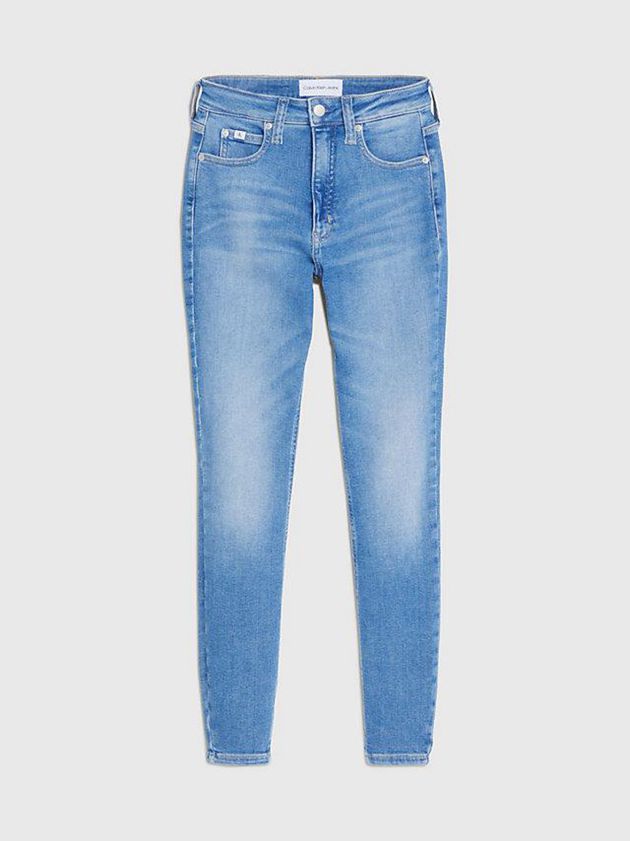 Blue Calvin Klein High Rise Super Skinny Ankle Women Jeans | BQOC-69753