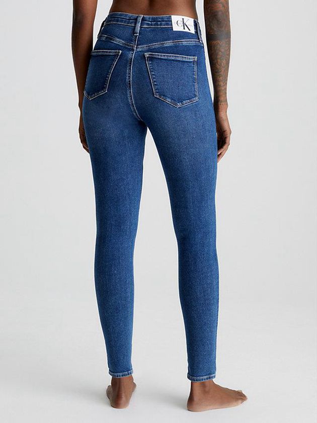 Blue Calvin Klein High Rise Super Skinny Ankle Women Jeans | ELMC-25064