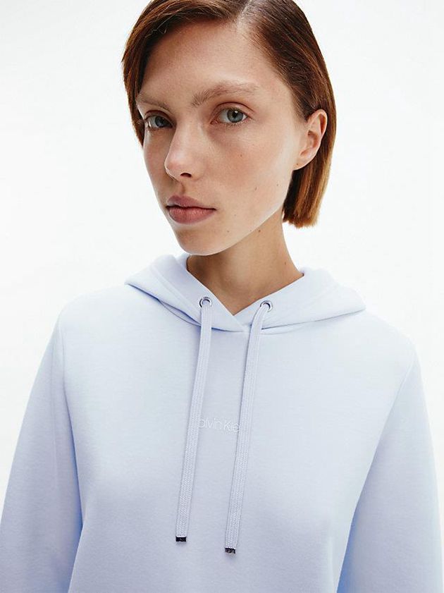 Blue Calvin Klein Hooded Sweatshirt Women Dress | YOFP-54768