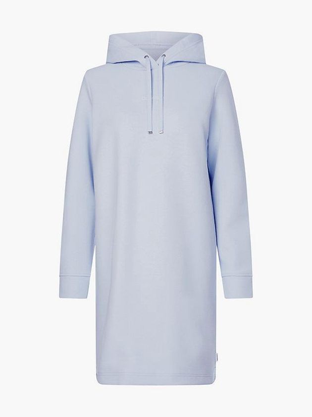 Blue Calvin Klein Hooded Sweatshirt Women Dress | YOFP-54768
