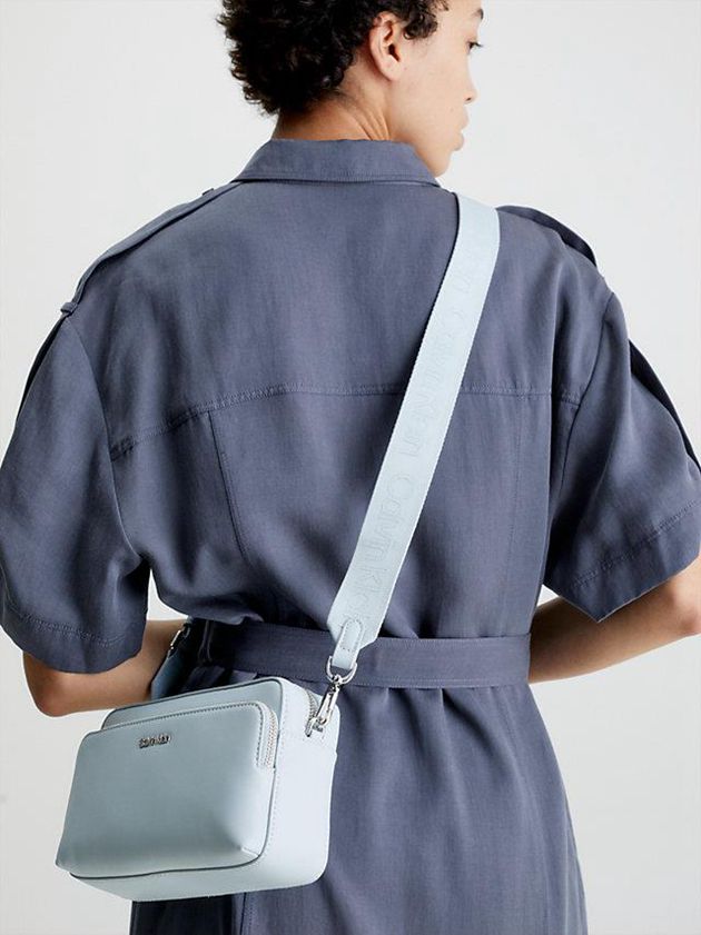 Blue Calvin Klein Large Recycled Crossbody Women Bags | YQAO-34802
