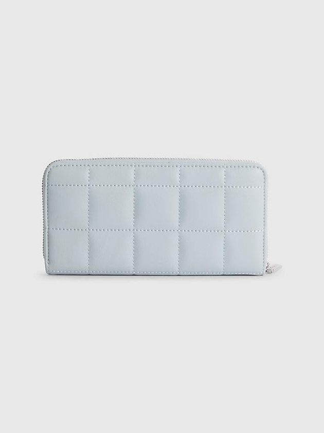 Blue Calvin Klein Large Recycled Quilted Women Wallet | HYVQ-86149