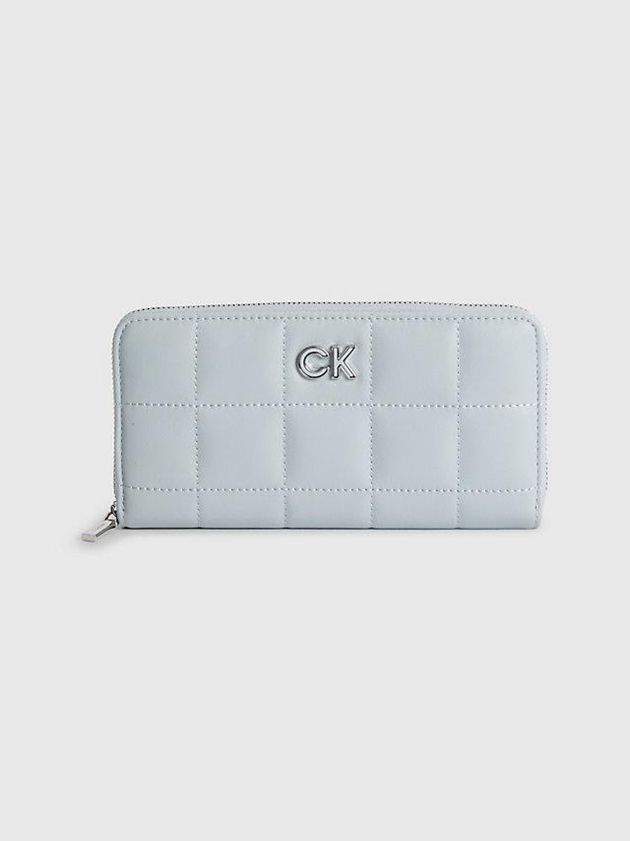 Blue Calvin Klein Large Recycled Quilted Women Wallet | HYVQ-86149