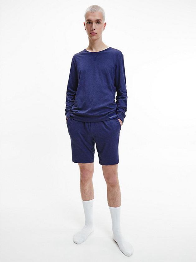 Blue Calvin Klein Lounge Men Shorts | HBPJ-32610