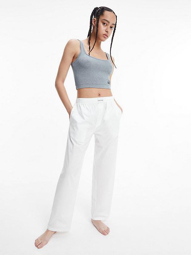 Blue Calvin Klein Lounge Tank - Pure Ribbed Women Top | WSCQ-40971