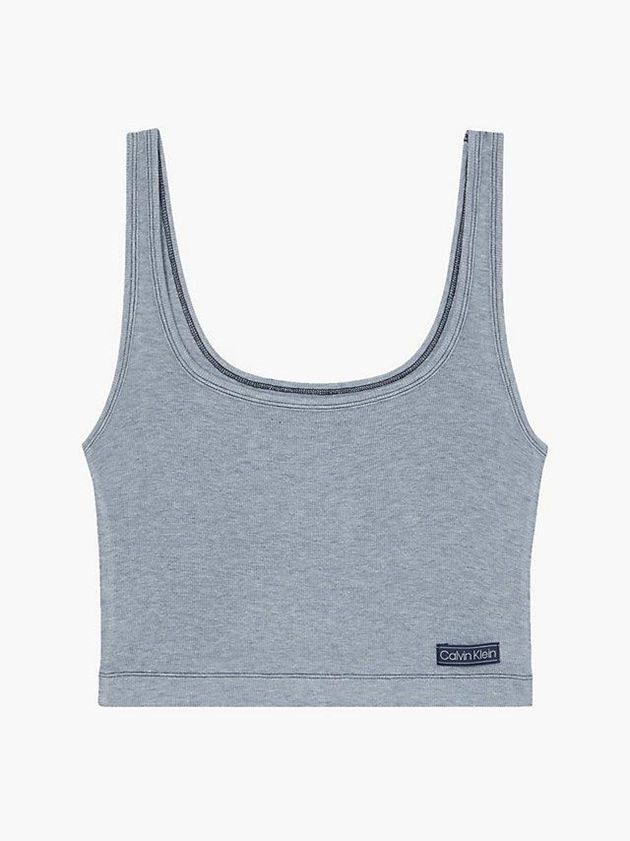 Blue Calvin Klein Lounge Tank - Pure Ribbed Women Top | WSCQ-40971