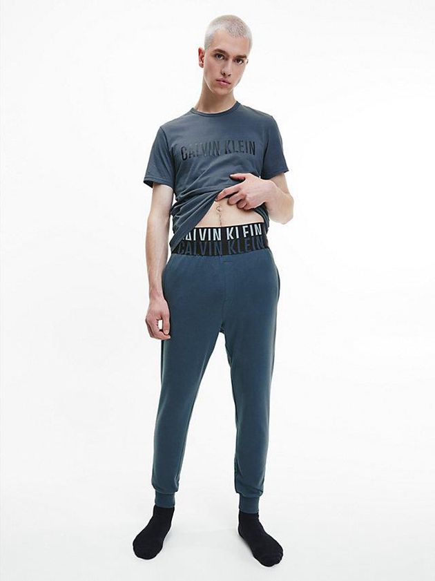 Blue Calvin Klein Lounge - Intense Power Men T-Shirt | JOFZ-41389