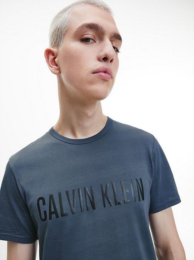 Blue Calvin Klein Lounge - Intense Power Men T-Shirt | JOFZ-41389