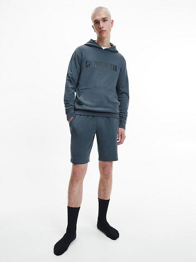 Blue Calvin Klein Lounge - Intense Power Men Hoodie | XAOR-59236
