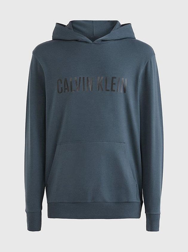 Blue Calvin Klein Lounge - Intense Power Men Hoodie | XAOR-59236