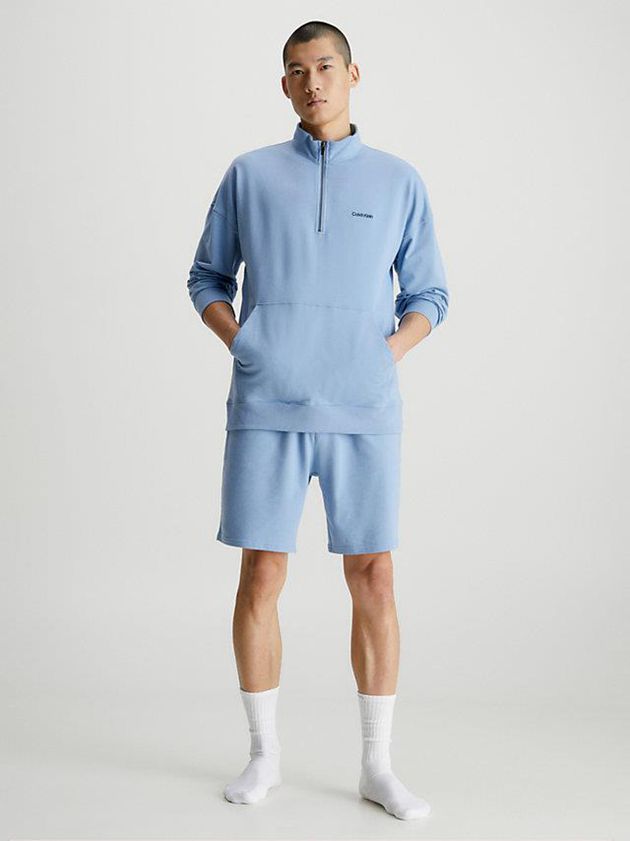 Blue Calvin Klein Lounge - Modern Cotton Men Sweatshirt | WOQL-65248