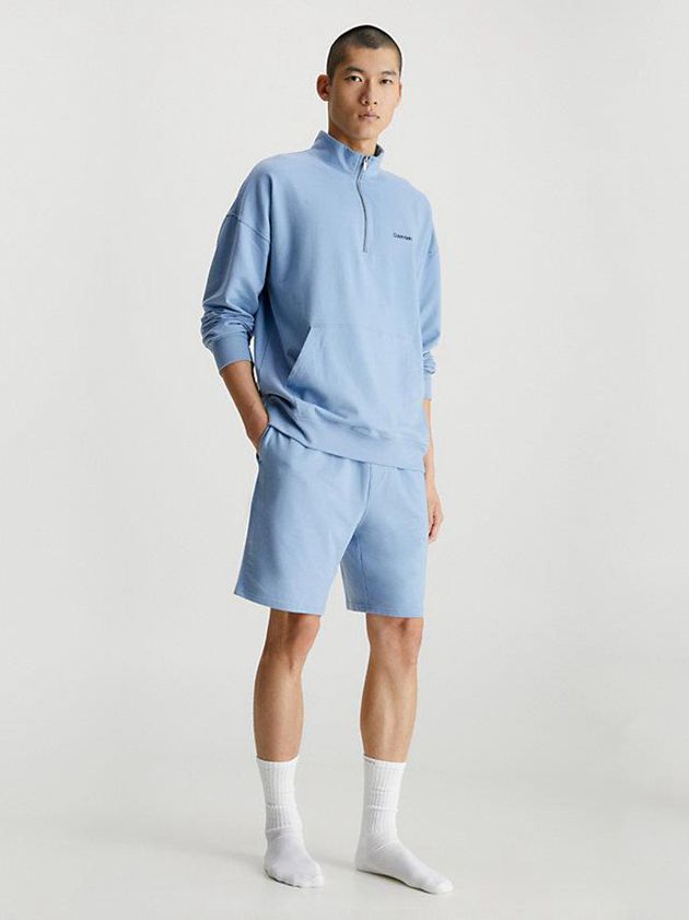 Blue Calvin Klein Lounge - Modern Cotton Men Shorts | OVYS-62937