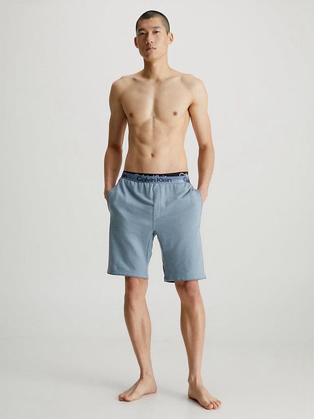 Blue Calvin Klein Lounge - Modern Structure Men Shorts | YLFU-47281