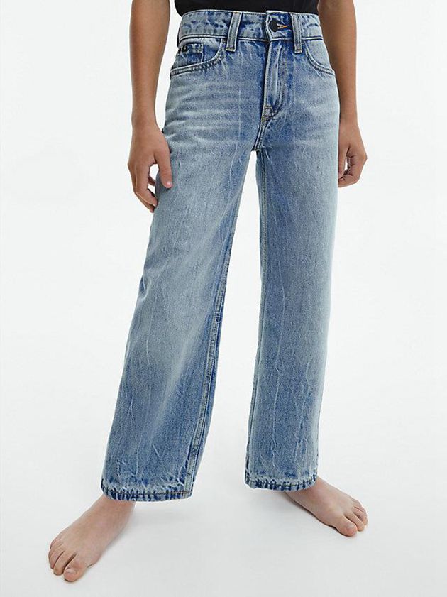 Blue Calvin Klein Mid Rise Skater Boys\'s Jeans | ZSIB-34265