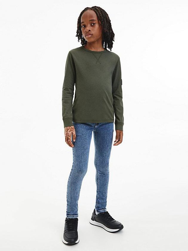 Blue Calvin Klein Mid Rise Skinny Boys's Jeans | NHRQ-01685