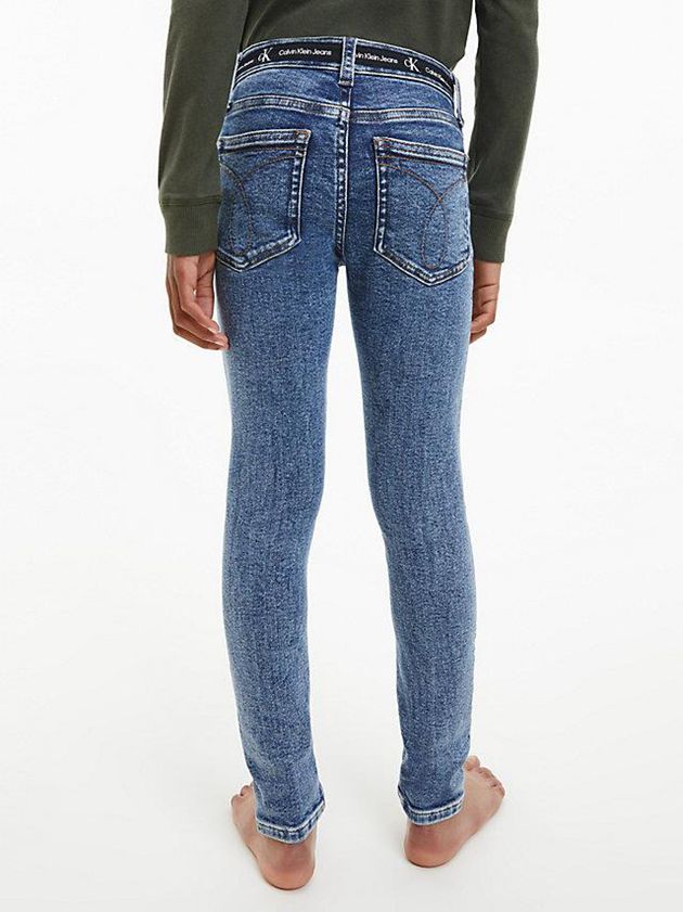 Blue Calvin Klein Mid Rise Skinny Boys's Jeans | NHRQ-01685