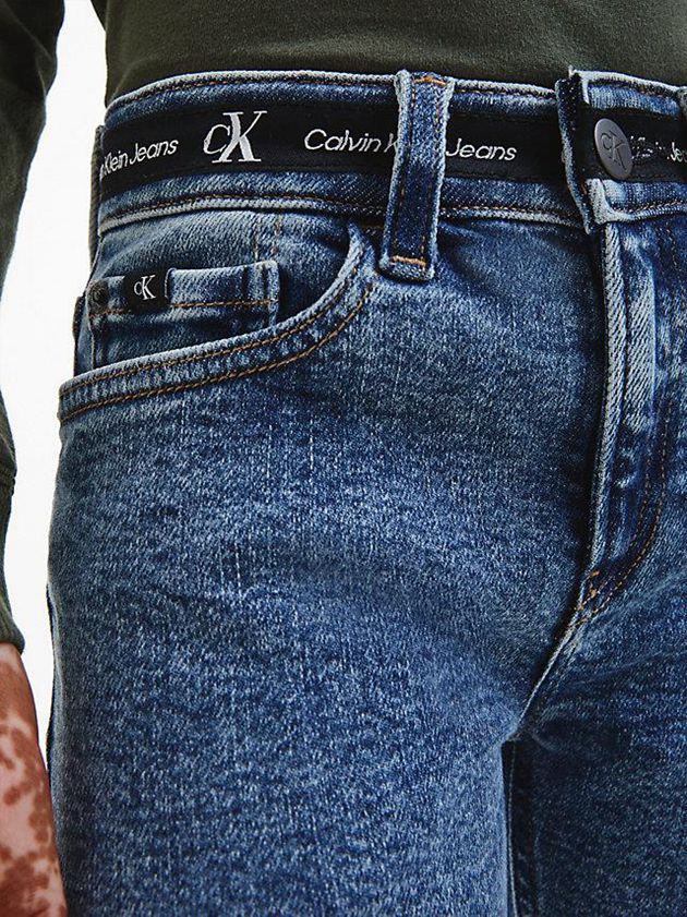 Blue Calvin Klein Mid Rise Skinny Boys's Jeans | NHRQ-01685