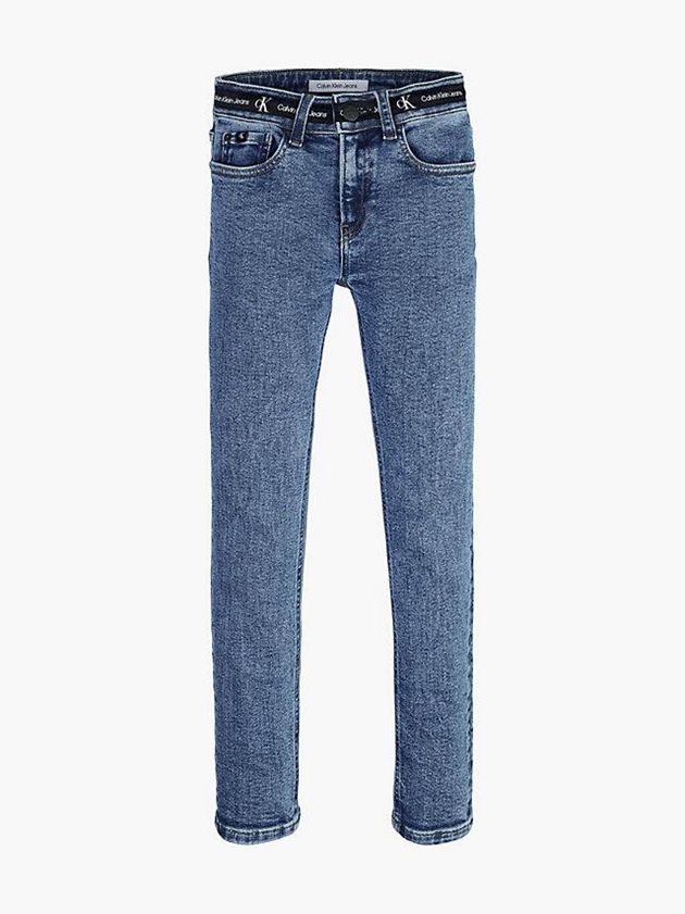 Blue Calvin Klein Mid Rise Skinny Boys's Jeans | NHRQ-01685