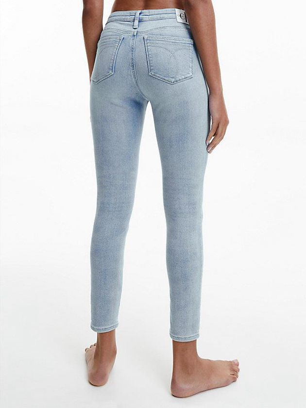 Blue Calvin Klein Mid Rise Skinny Women Jeans | OWZD-13749