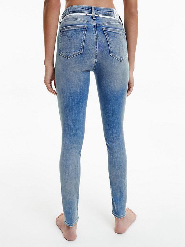 Blue Calvin Klein Mid Rise Skinny Women Jeans | VJMK-32540