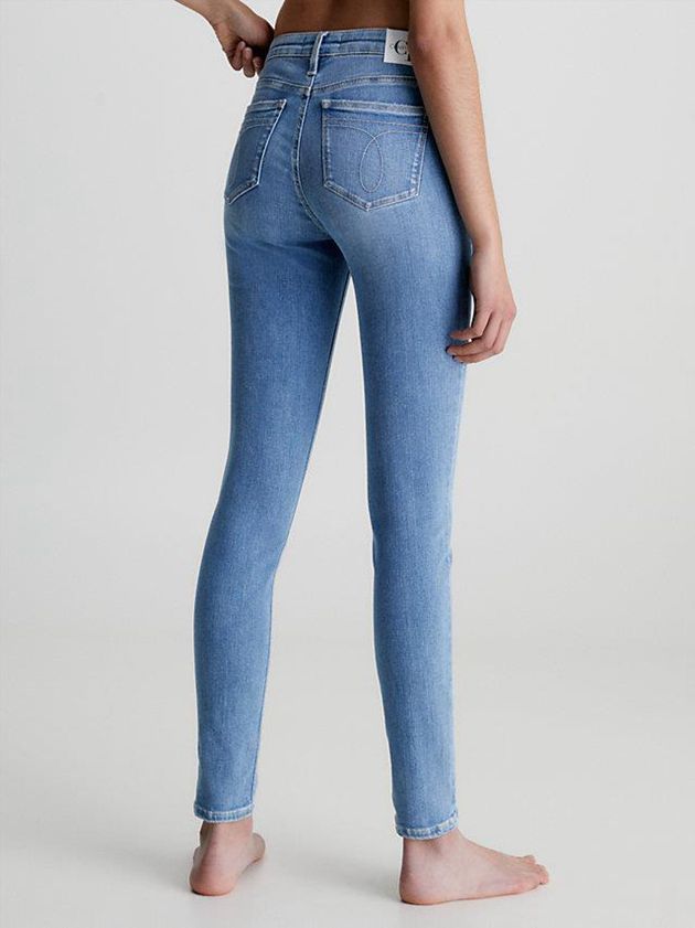 Blue Calvin Klein Mid Rise Skinny Women Jeans | GFCQ-51427
