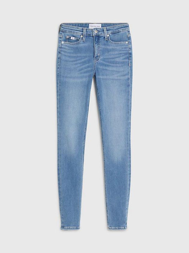 Blue Calvin Klein Mid Rise Skinny Women Jeans | GFCQ-51427