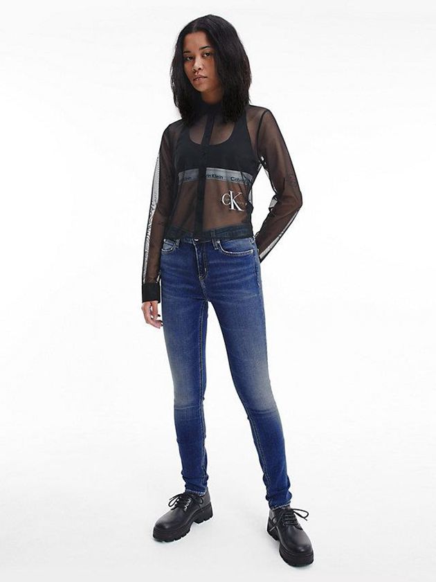 Blue Calvin Klein Mid Rise Skinny Women Jeans | VOHJ-46082