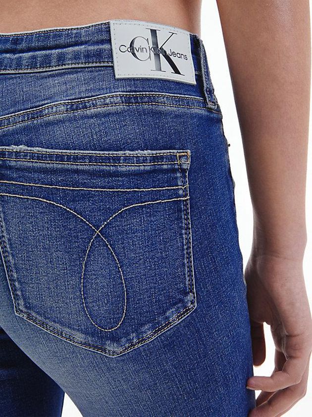 Blue Calvin Klein Mid Rise Skinny Women Jeans | VOHJ-46082