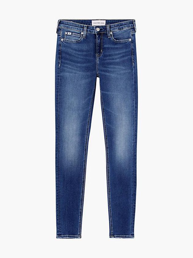 Blue Calvin Klein Mid Rise Skinny Women Jeans | VOHJ-46082