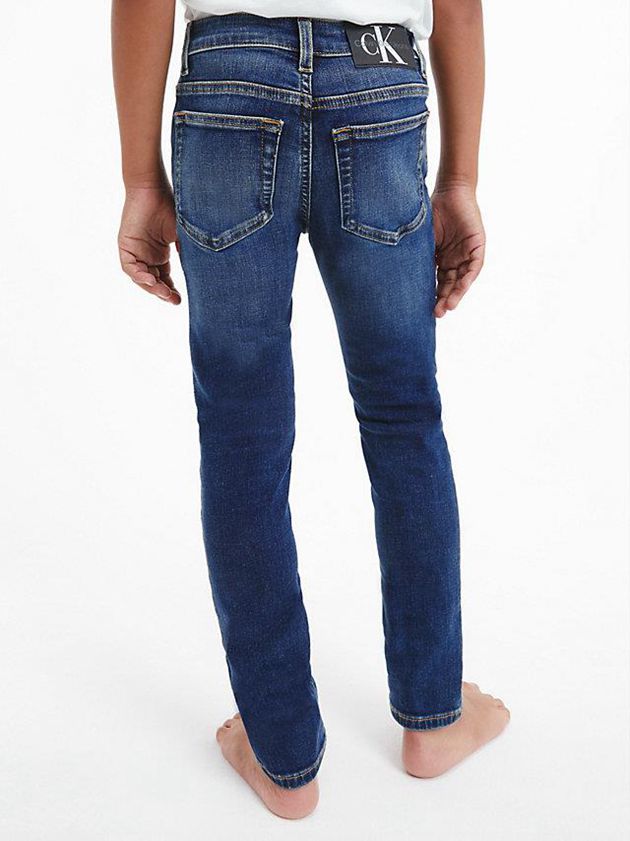 Blue Calvin Klein Mid Rise Slim Boys's Jeans | ZWHQ-96841