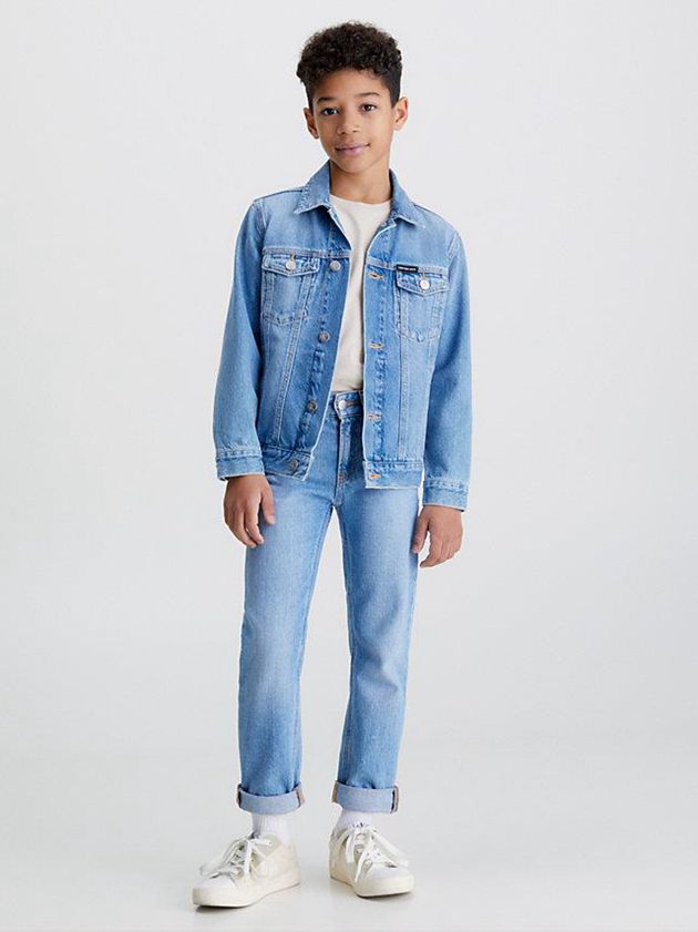Blue Calvin Klein Mid Rise Straight Boys's Jeans | ZITU-09184