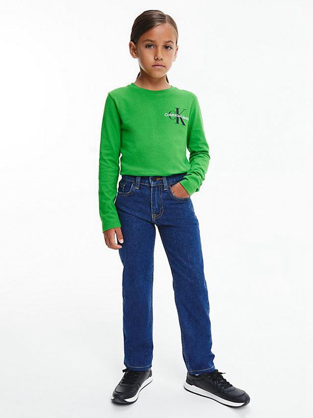 Blue Calvin Klein Mid Rise Straight Boys's Jeans | UXPM-86042