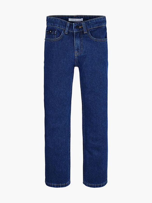 Blue Calvin Klein Mid Rise Straight Boys's Jeans | UXPM-86042