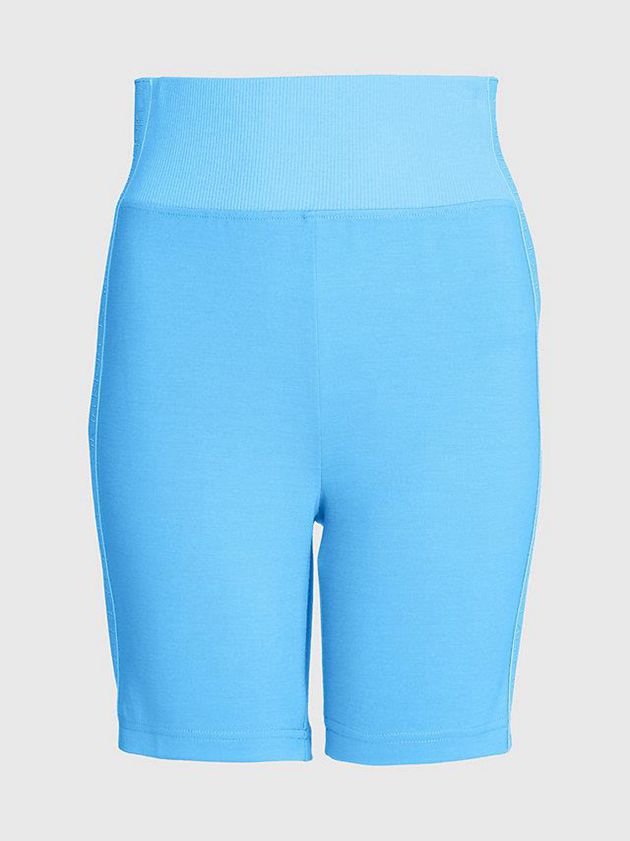 Blue Calvin Klein Milano Jersey Cycling Women Shorts | LBVW-31486