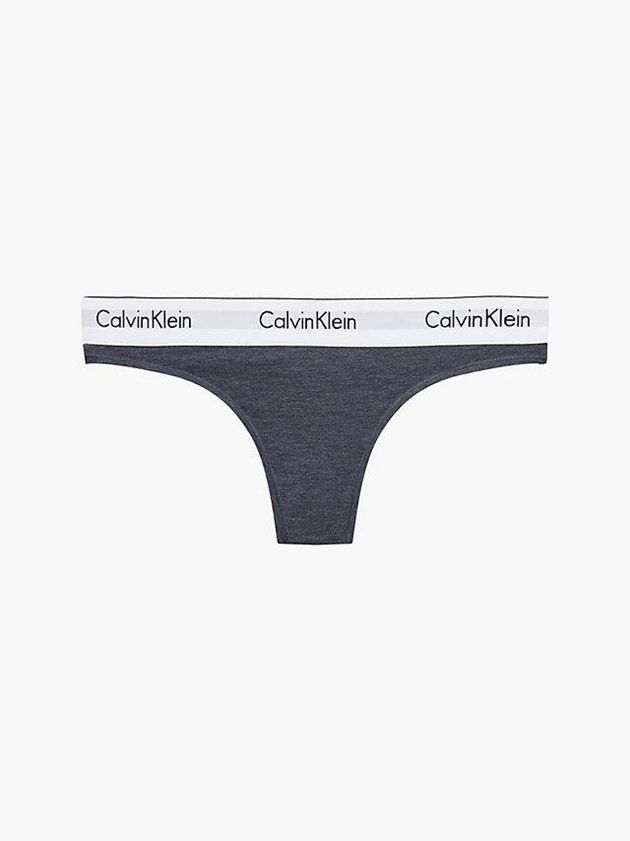Blue Calvin Klein Modern Cotton Women Thong | OIGS-61940