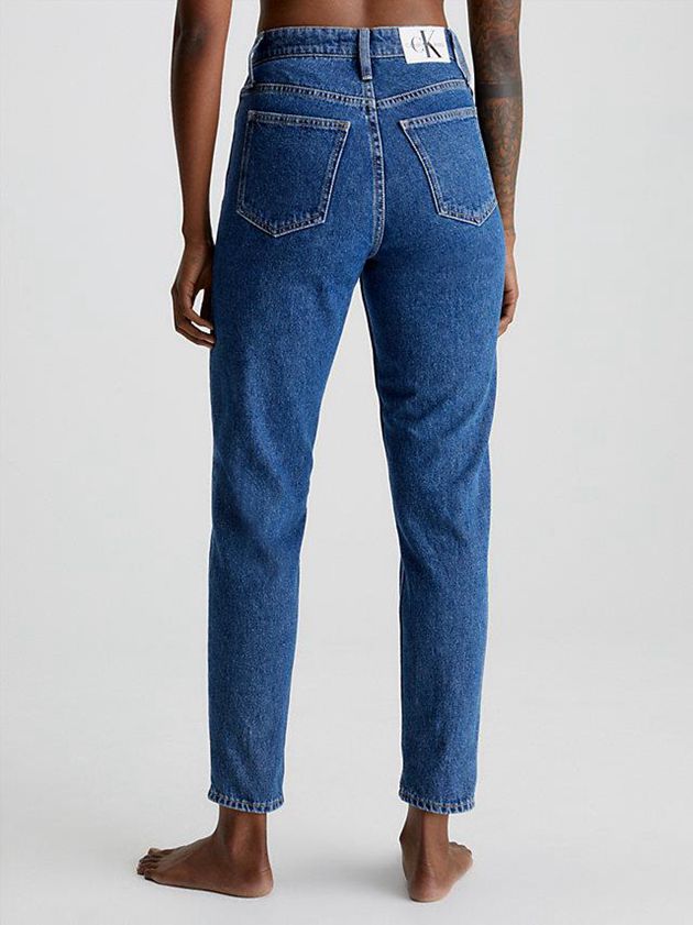 Blue Calvin Klein Mom Ankle Women Jeans | IFRC-70246